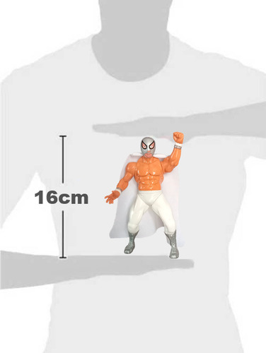 Luchador Axel Figura De Acción Enmascarado Gris