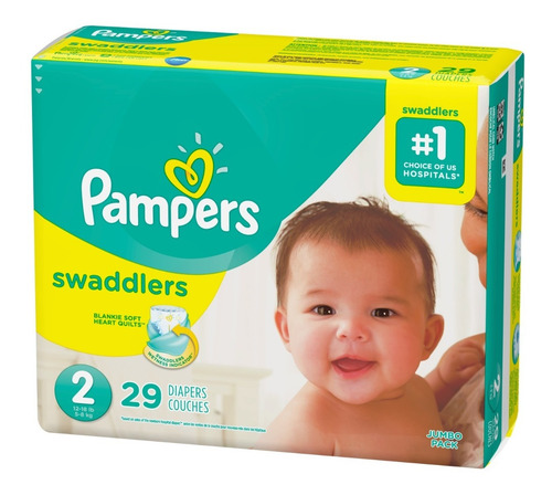 Imagen 2 de 9 de 1 Paquete Pañales Pampers Swaddlers 29 Unidades Talla 2