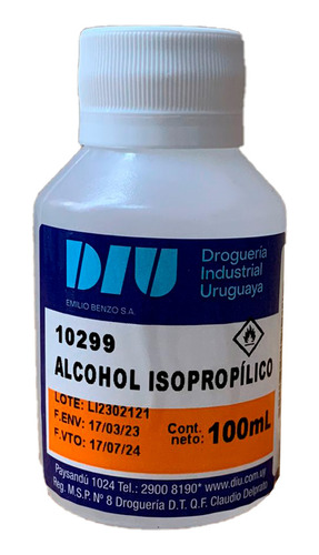 Alcohol Isopropilico 100cc - Diu