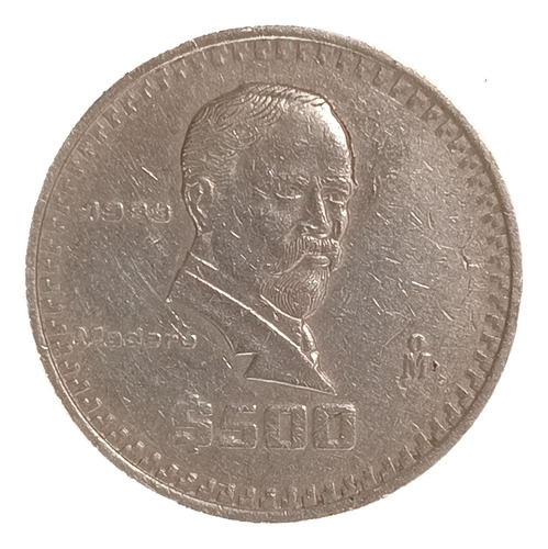 México 500 Pesos 1989 Excelente Km 529 Madero