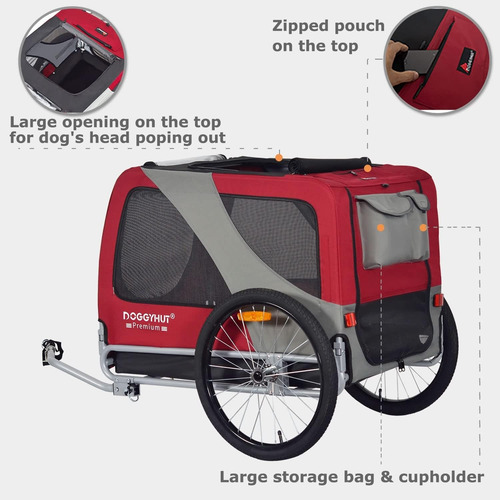 Remolque Para Bicicleta Y Carriola Para Mascotas Xl
