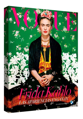 Cuadro Decorativo Canvas Moderno Frida Kahlo Vogue México