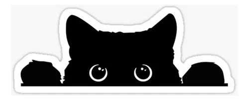 Sticker De Gato Sigiloso Divertido, Vinilo Impermeable, 5in 