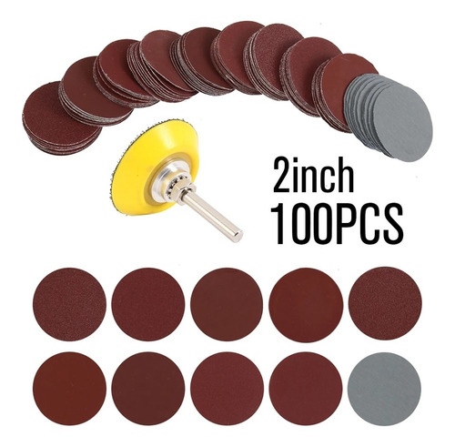 Kit De Lijado Para Mototool Taladro Rectificado 2 Pul 100 Pz