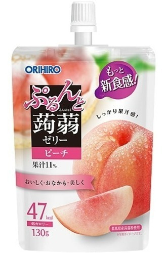 Imagen 1 de 1 de Orihiro, Bebida De Gelatina De Konnyaku Durazno, 130g