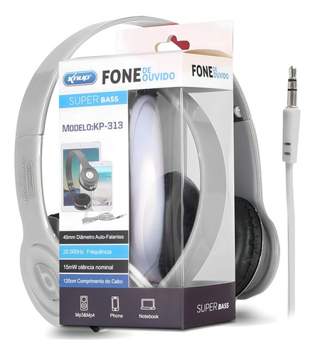 Fone De Ouvido Headphone Com Fio Estéreo Dobrável Pc Celular