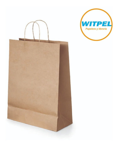 Bolsa De Papel Madera Con Manija 36x26x13 X50u-premium  Kp4