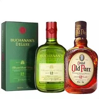 Whisky Old Parr Scotch 12 Años + Buchanans Deluxe Blended