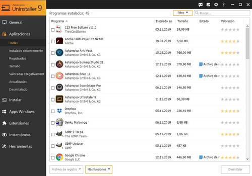 Imagen 2 de 4 de Desinstalador Software - Ashampoo Uninstaller / Lic.