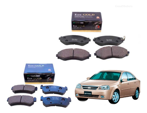 Kit Pastillas Delant + Tras Chevrolet Optra 1.8 2004 A 2009