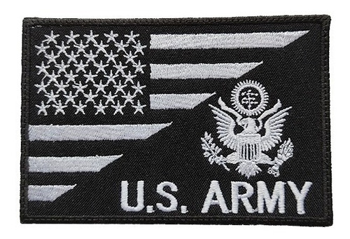 Parche Bordado Bandera Tactica Usa Con Escudo U.s. Army. 