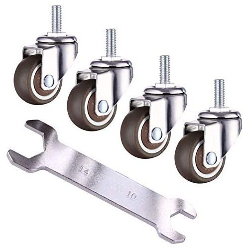 4pcs Set 1 Inch Shopping Cart Wheel Trolley Swivel Cast...