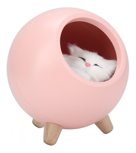 Luz Led Cute Cat Night Little Pet House Lámpara De Noche Dor