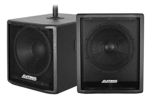 Kit Sub Woofer Grave Ativo + Passivo 600 Watts Profissional