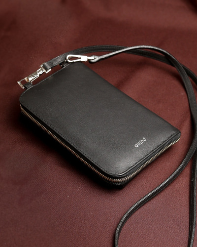Cartera Porta Celular Guido Mujer Cuero Calidad Cierre