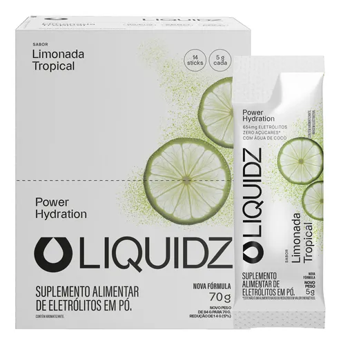 Liquidz Eletrólitos Zero Açúcar Limonada Tropical 14 Sachês