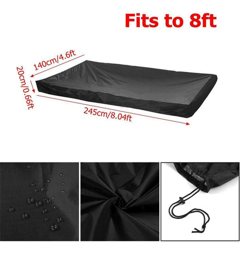Funda De Billar De 8 Pies Con Cordón, Duradera E Impermeable