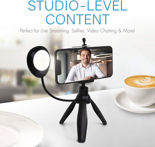 . Estudio Creador De Contenido For Selfies Con Luz Led Y