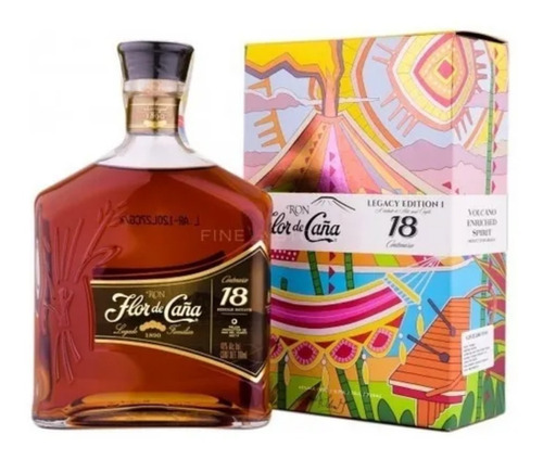 Ron Flor De Caña 18 Años 750ml. Con Estuche