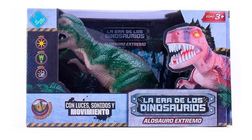 Dinosaurio Con Luz Y Sonidos 25 Cm A Pila El Duende Azul