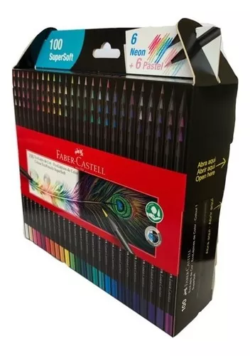 Lápices de Colores Super Soft Faber Castell 100 Colores - polipapel