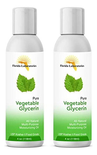 2 Botellas 4 Oz De Verduras Glicerina Usp Vg Vg Kosher