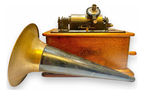 Autentico Fonógrafo Antiguo Marca Edison Año 1906 Funcionand (Usado)