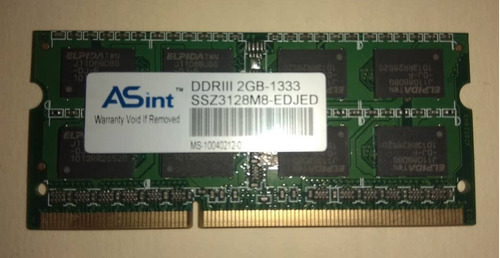 Memoria Ram De 2gb Marca Asint Ddr3 Para 1333 Mhz