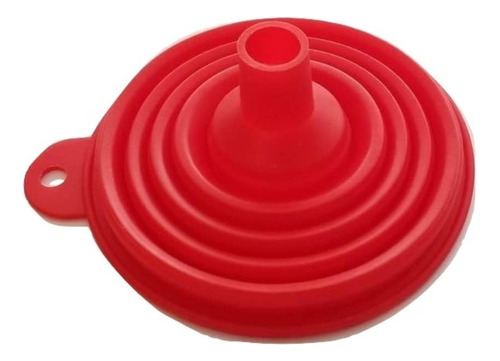 Embudo De Cocina De Silicona Flexible Sin Bpa De 4  - Rojo
