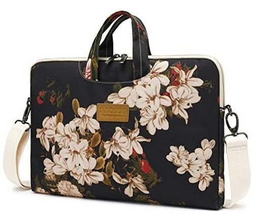 Bolso Para Portatil Dachee Black Peony Patten Impermeable Po