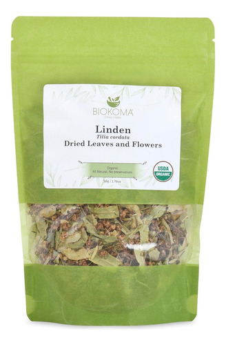 Té De Hierbas De Hojas Y Flores Secas De Tilo Biokoma Puro Y