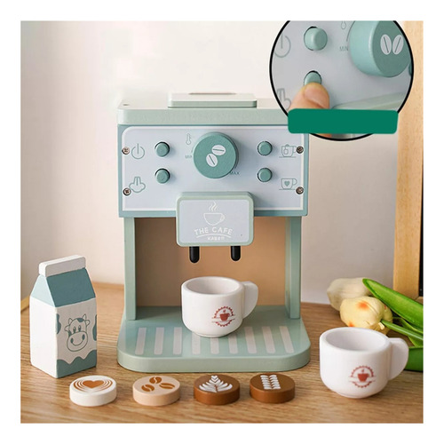 Máquina De Café Infantil De Madera, Juego De Rol, Juego De R