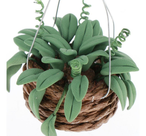 2 Decoración De Macetero En Miniatura Con Plantas Colgantes