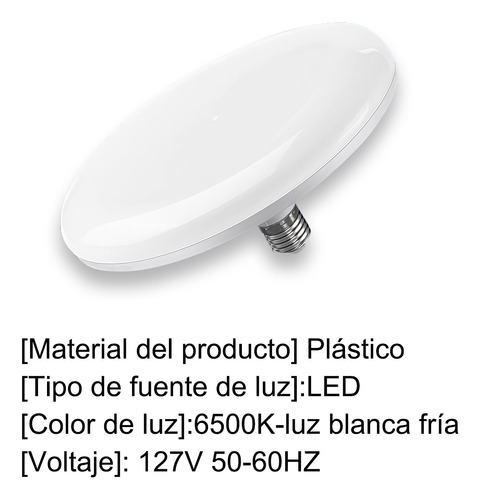 20w Protección Ocular Sin Focos Led Flying Saucer 4pcs Blanco Frío