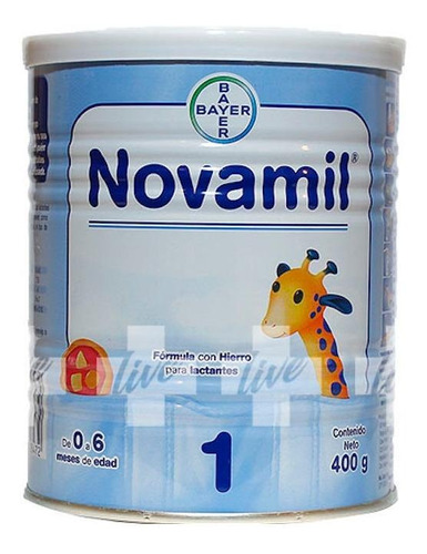 Leche de fórmula en polvo Bayer Novamil 1 en lata de 1 de 400g - 0  a 6 meses