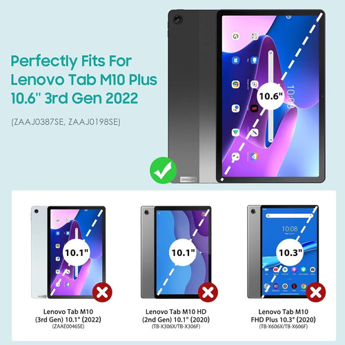 Funda Case Imantada Para Lenovo Tab M10 Plus 3ra Tb125fu