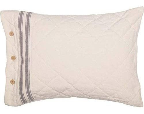  Market Place Gray Standard Pillow Sham,  X , Cream Wgr...