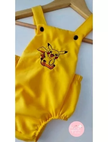 Romper Pikachu Pokemon (3 A 9 Meses) Menino Bebês Fantasia