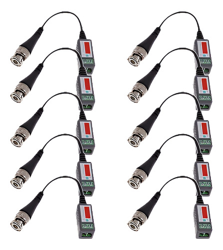 Video Balun Pasivo 100 Bnc Conector Cable Coaxial Adaptador 