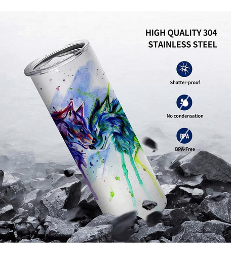 . Juego De 4 Vasos Skinny De Acero Inoxidable Con