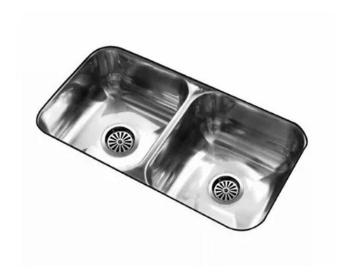 Pileta Cocina Bacha Doble 70x37x15 Cc37 Johnson Acero Inox