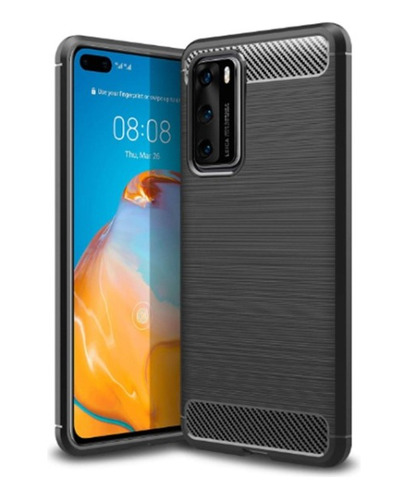 Funda Tpu Fibra Carbono Rugged Para Huawei P40 