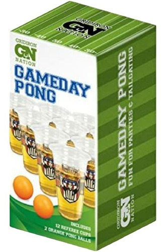 Juego De Vasos Gameday Pong 12 Pzas + 2 Pelotas Diversión