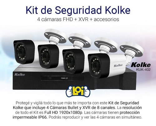 Imagen 5 de 8 de Kit Seguridad Fullhd Xvr 8 Canales 1080p + 4 Cám 2.0mp Loi