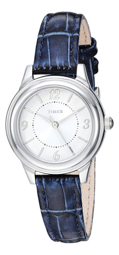 Timex Reloj Clásico Para Mujer De 1.024 in, Azul/plateado.