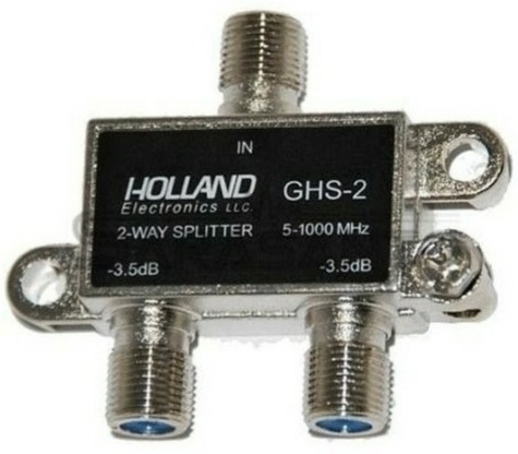 Derivador Splitter X 2 Vías Holland Ghs-2 X 10.u .hd / Tda. 