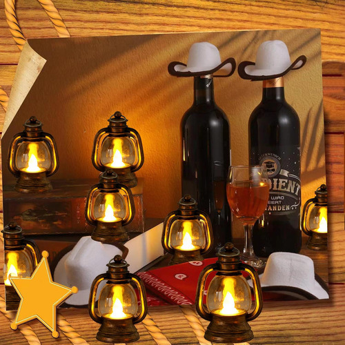 Ljqizn 12 Piezas Mini Linternas Decorativas Con Vela Led Par