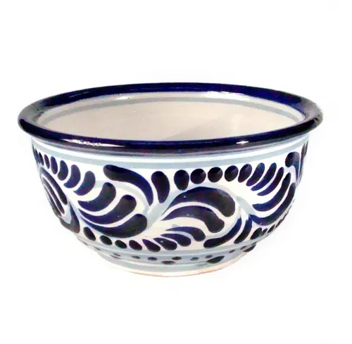 2 Tazones Con 2 Platos De Talavera Poblana Barroca 500ml 2