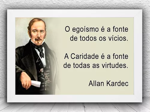 quadro allan kardec frase possuimos em nós tam 35x25cm