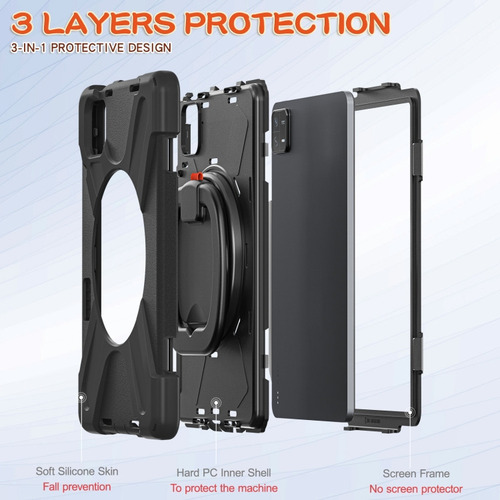 Funda De Silicona For Tablet Xiaomi Pad 6/6 Pro(negro) ,